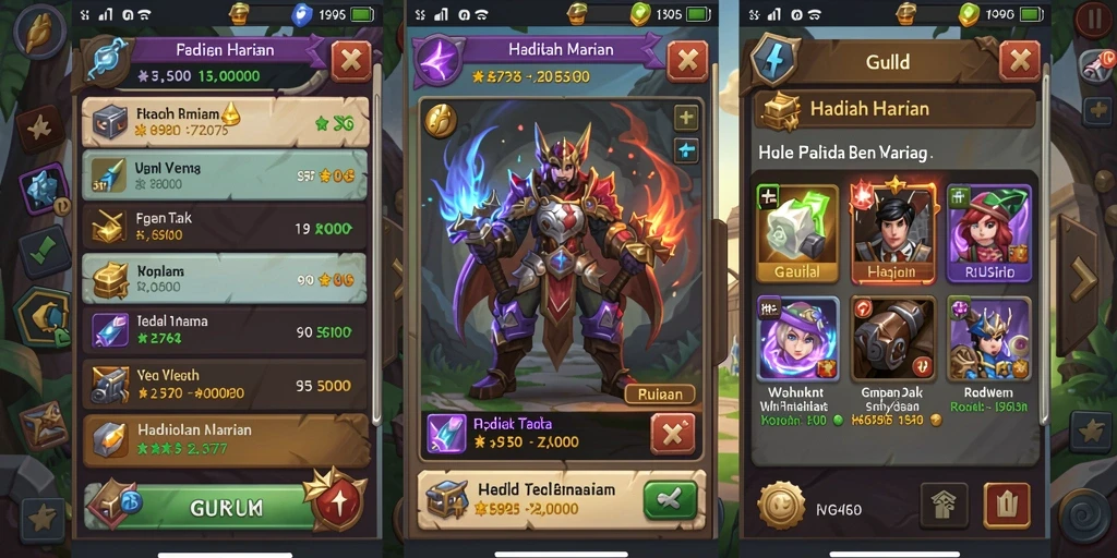 Screenshot menunjukkan karakter utama dalam petualangan seru.