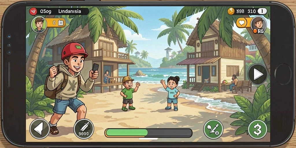 Tampilan awal game yang menarik dan intuitif.