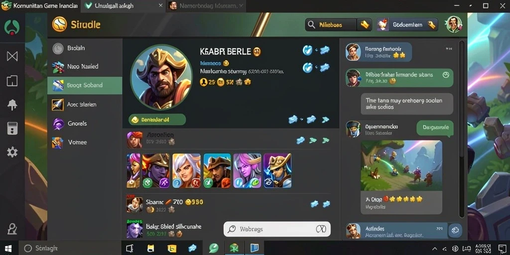 Screenshot menampilkan karakter Viking dalam pertempuran epik.