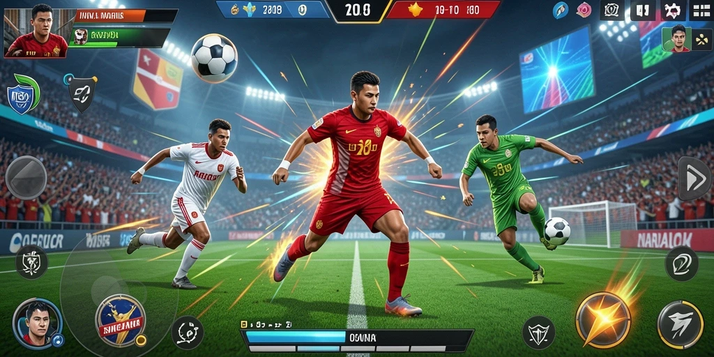 Screenshot menampilkan aksi pertarungan yang epik.